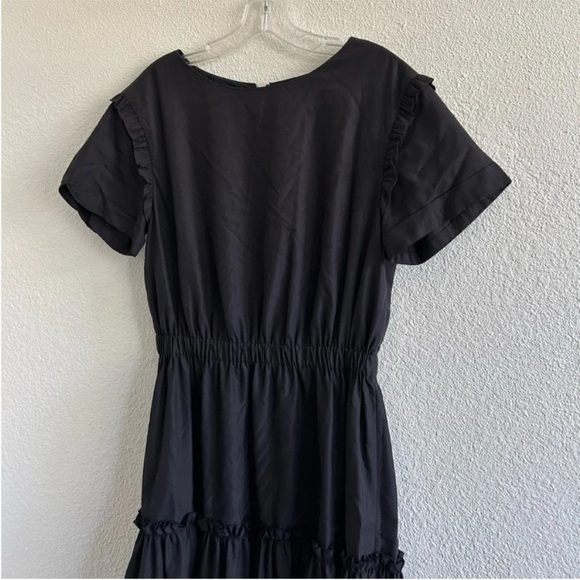 Alice + Olivia Garner Ruffle Mini Dress Black - Picture 6 of 10